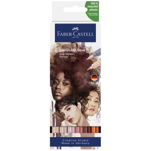 FABER-CASTELL Aquarellmarker GOLDFABER, 6er Etui Portrait Faber-Castell 164523 (4005401645238)