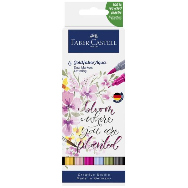 FABER-CASTELL Aquarellmarker GOLDFABER, 6er Etui Lettering Faber-Castell 164524 (4005401645245)