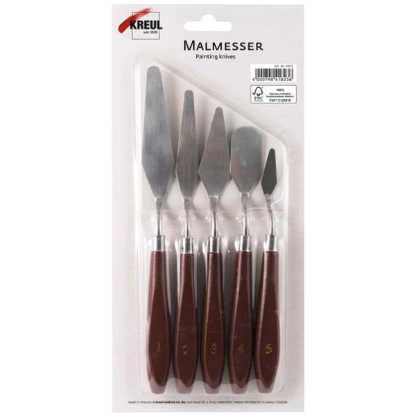 KREUL Malmesser Set Metall 5 Teile Blister