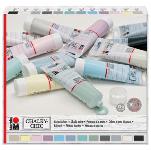 Kreidefarbe 'Chalky-Chic', 12 x 100 ml Marabu 0261000000088 (4007751698995)