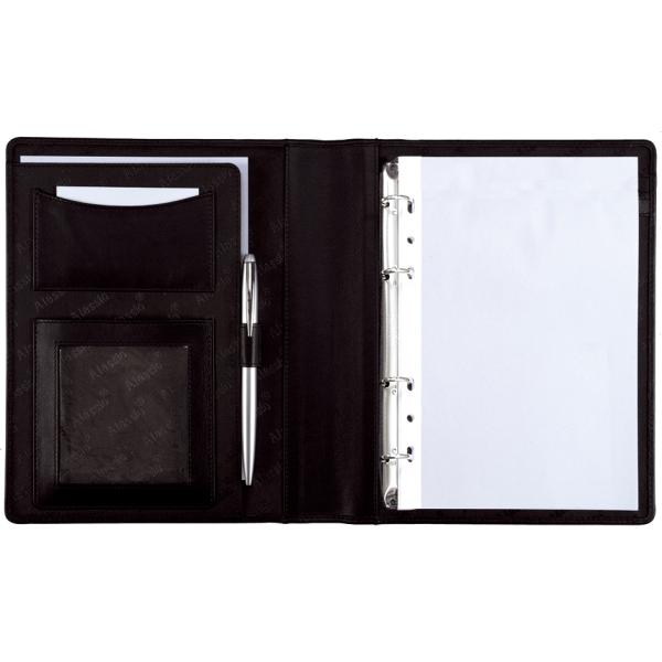 Ringbuchmappe 'BENACO', A5, Lederimitat, schwarz Alassio 30003 (4021068300037)