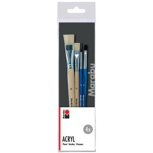 Pinselset Acryl, 4-teilig Marabu 0180000000202 (4007751406026)