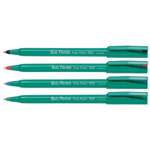Tintenroller Ball  R50, schwarz - Recycology Pentel R50-A (3474370150011)