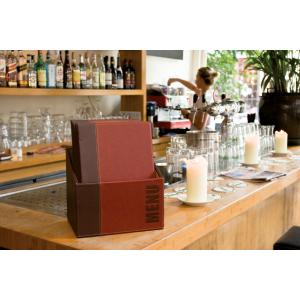 Speisekarten-Mappe TRENDY, A4, hellbraun, 20er Box Securit MC-BOX-TRA4-LB (8717624245183)