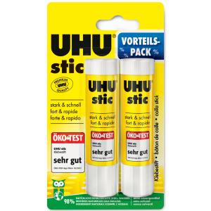 Klebestift stic, lösemittelfrei, 2 x 21 g Vorteilspack UHU 52190 (4026700521900)