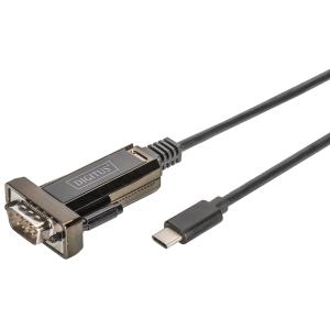 USB 2.0 Adapter, USB-C - RS232, schwarz DIGITUS DA-70166 (4016032435129)