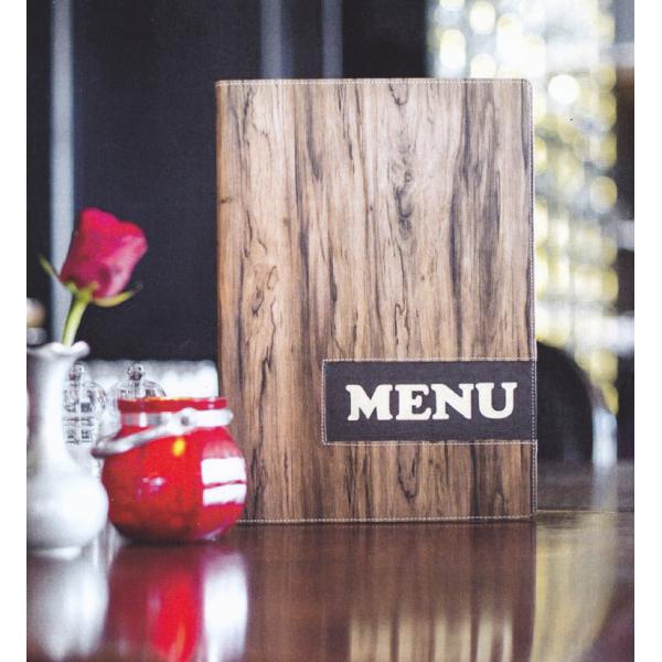 Speisekarten-Mappe DESIGN WOOD, DIN A4, braun Securit MC-DRA4-WOOD (8718226495709)