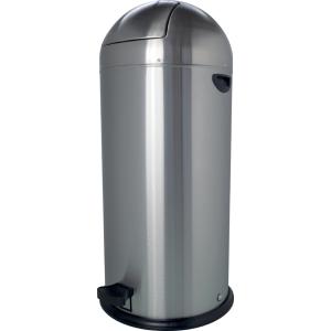 Tret-Abfalleimer 'the step dome', 52 Liter, silber helit H2405400 (4012086104943)