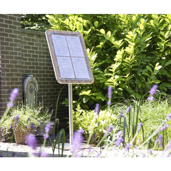 Schaukasten GLASS STAR, 1 x DIN A4 Seite, walnuss Securit MCS-A4-WAL (8719075281567)