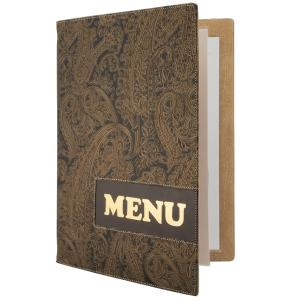 Speisekarten-Mappe DESIGN PAISLEY, DIN A4 Securit MC-DRA4-PAISLEY (8717624246869)