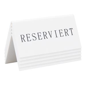Tischaufsteller RÉSERVÉ, 5er Set Securit TN-RES-FR-WT (8718226498328)