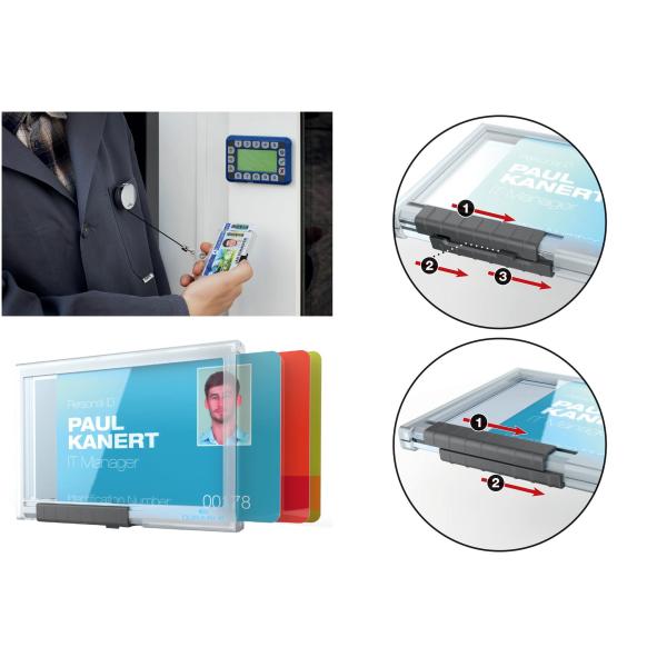 Ausweishalter PUSHBOX MONO, transparent DURABLE 8922-19 (4005546808772)