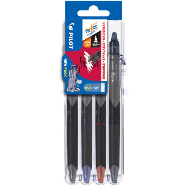 Pilot Frixion Point Clicker 2 Go Tintenroller-set Schwarz 0,3 Mm, Schreibfarbe: Farbsortiert, 4 St. BLRT-FRP5 SET2GO