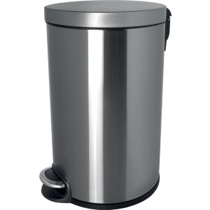 Tret-Abfalleimer 'the silent', 12 Liter, silber helit H2403500 (4012086104851)