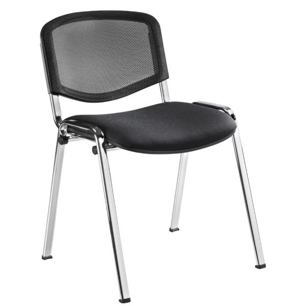 Besucherstuhl 'Iso-Confort', schwarz / chrom SODEMATUB (ISOCONF-C Noir)