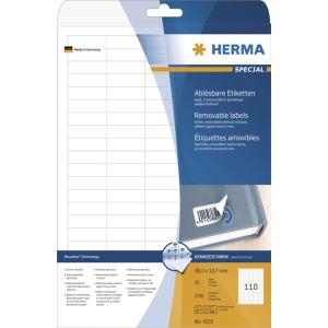 Universal-Etiketten SPECIAL, 40 x 40 mm, weiß HERMA 10108 (4008705101080)