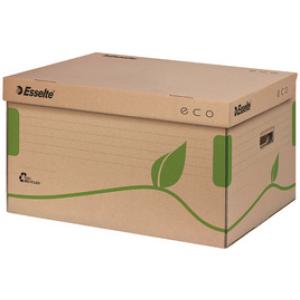 Archiv-Klappdeckelbox ECO, braun, für Format DIN A4+ Esselte 623918 (4049793038568)