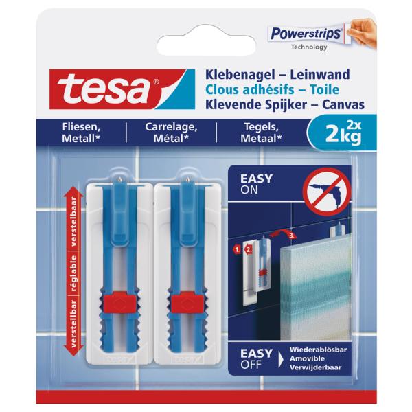 Powerstrips Klebenagel, für Fliesen & Metall, 2, 0 kg tesa 77768-00000-00 (4042448537027)