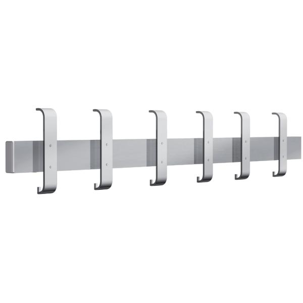 Sicherheits-Wandgarderobe Arosa, 12 Haken, alusilber kerkmann 32640514 (4044917420335)