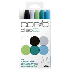 Marker ciao, 6er Set 'Sea' COPIC 22075669 (4511338053645)