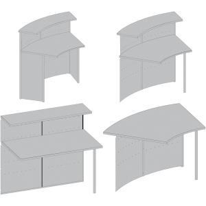 Anbautisch Genua, 45 Grad, alusilber/ buche kerkmann 22399314 (4044917416079)