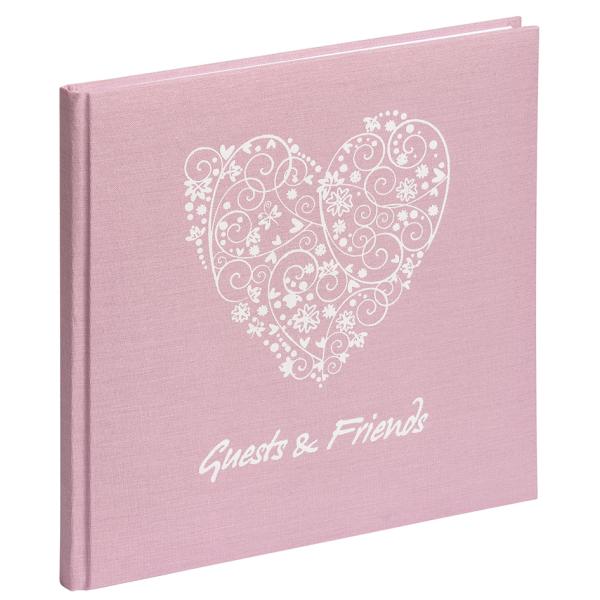 Gästebuch 'Guests & Friends', 144 Seiten, rose PAGNA 30909-08 (4009212061713)
