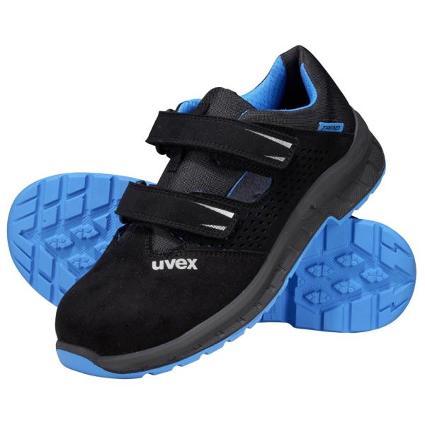 2 trend Sicherheits-Sandale S1P, schwarz/ blau, Gr. 40 uvex 6936240 (4031101768717)