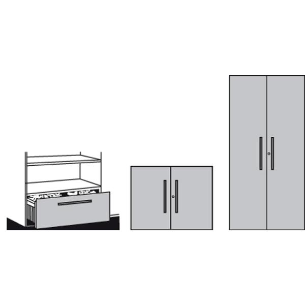 Regalfeld Dante mit Rückwand, (B)1.000 mm, weiß kerkmann 50972710 (4044917421400)