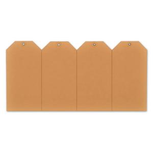 Warenanhänger, 40 x 80 mm, kraft braun rillprint 395003 (8713931950031)