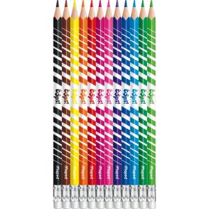 Dreikant-Buntstift COLOR'PEPS, radierbar, 12er Etui Maped 832812 (3154148328124)