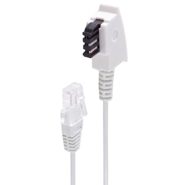 BASIC-S Telefonkabel, weiß, 10, 0 m shiverpeaks BS12-09076 (4017538010605)
