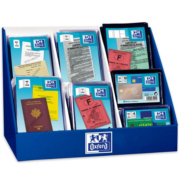 Ausweishülle, PVC, 93 Hüllen im Display Oxford 100210646 (3045050307997)