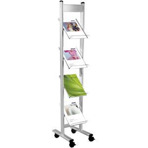 Prospektregal Ecoline, für 12 x DIN A4, alusilber kerkmann 42635514 (4044917433885)