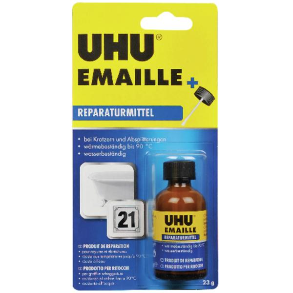 EMAILLE Reparaturmittel, 23 g Pinselflasche, auf Blister UHU 46825 (4026700468250)