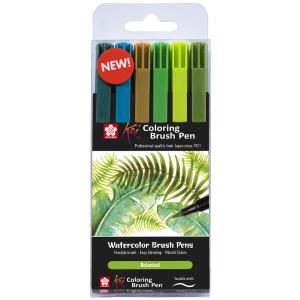 Pinselstift Koi Coloring Brush Pen 'Botanical' SAKURA POXBR6D (8712079448707)