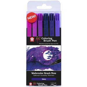 Pinselstift Koi Coloring Brush Pen 'Galaxy', 6 Farben SAKURA POXBR6F (8712079448721)