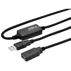 USB 2.0 Aktives Verlängerungskabel, Stecker-Kupplung DIGITUS DA-73100-1 (4016032326212)