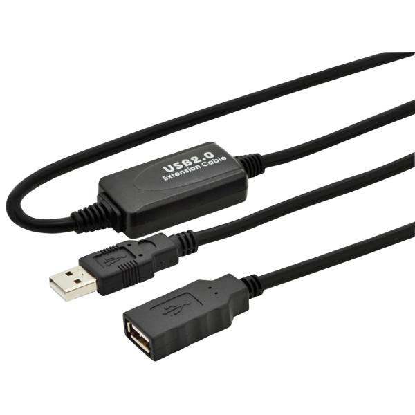 USB 2.0 Aktives Verlängerungskabel, Stecker-Kupplung DIGITUS DA-73100-1 (4016032326212)