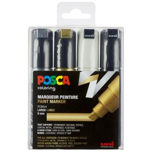 Pigmentmarker PC-8K, 8er Box, farbig sortiert POSCA PC8K/8 METAL 09 (3296280021744)