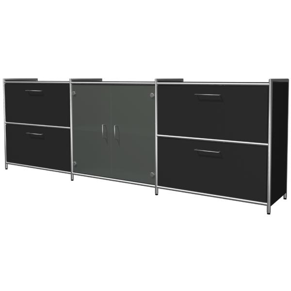 Sideboard ARTLINE, 2 Ordnerhöhen + 4 Schubladen kerkmann 13732610 (4044917430594)