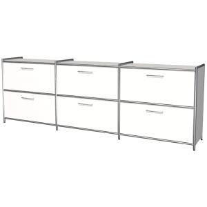 Sideboard ARTLINE, 2 Ordnerhöhen, 6 Schubladen, weiß kerkmann 13791813 (4044917431256)