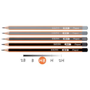 Bleistift BLACKPEPS B schwarz orange maped M850024 (3154148500247)