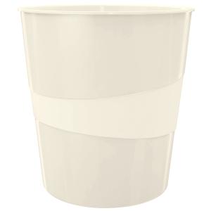 Papierkorb WOW, aus Kunststoff, 15 Liter, perlweiß LEITZ 5278-10-01 (4002432101528)