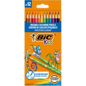 BIC KIDS Buntstift EVOLUTION ILLUSION, radierbar, 12er Etui Bic 9878681 (3086123570894)