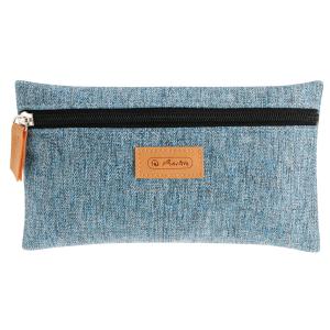 Schlamper-Etui flach GREENline, grün meliert herlitz 300001462 (4008110287843)