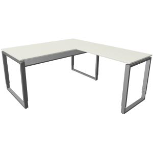 Schreibtisch ARCHITEKT mit Anbau, (B)1.800 mm, weiß kerkmann 11493910 (4044917438576)