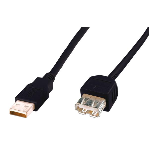 USB 2.0 Verlängerungskabel, 5, 0 m DIGITUS AK-300202-050-S (4016032283171)