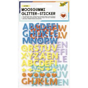 Moosgummi Glitter-Sticker LETTERS folia 23776 (4001868144345)