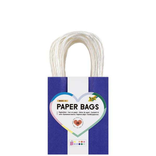 Papier-Tragetaschen BASIC, Größe: S, farbig sortiert folia 21239/10 (4001868136913)