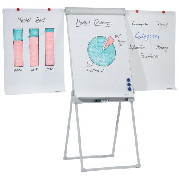 Flipchart PRO Deluxe Standard, 670 x 950 mm, hellgrau FRANKEN FC84 (4016946211437)